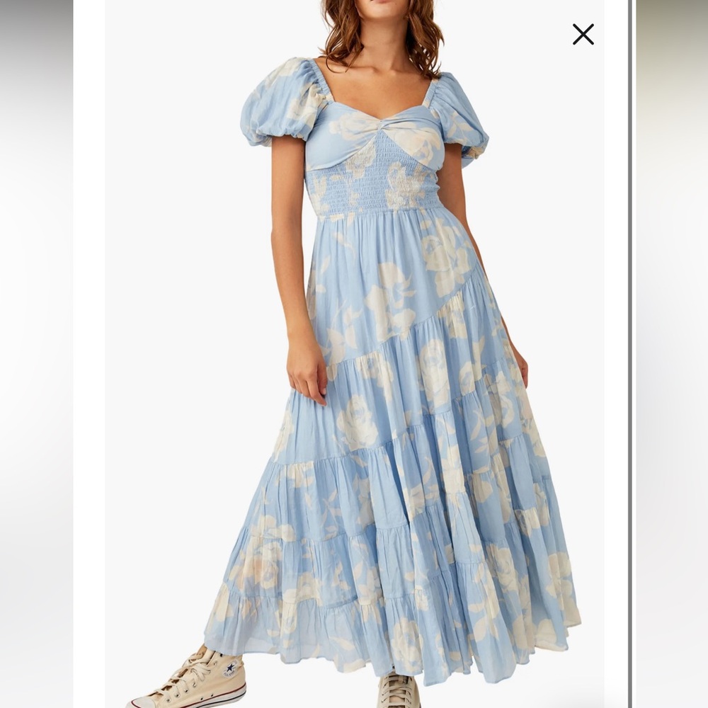 Free People Sundrenched Floral Tiered Maxi Sundress